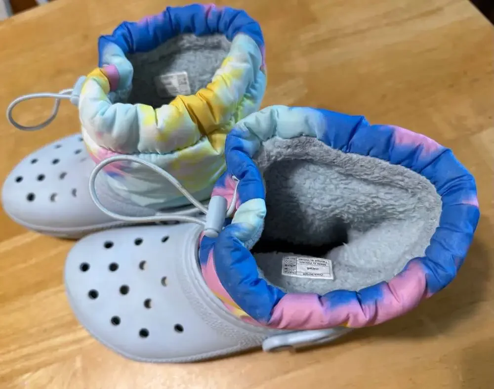 Crocs Classic Lined Neo Puff Tie Dye Winter Boots Mineral Blue Size M4/W6